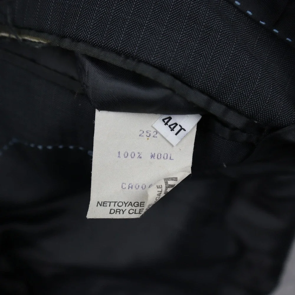 Peter Millar Wool Blazer Mens 44T Gray Herringbone 2-Button Wool Suit Jacket